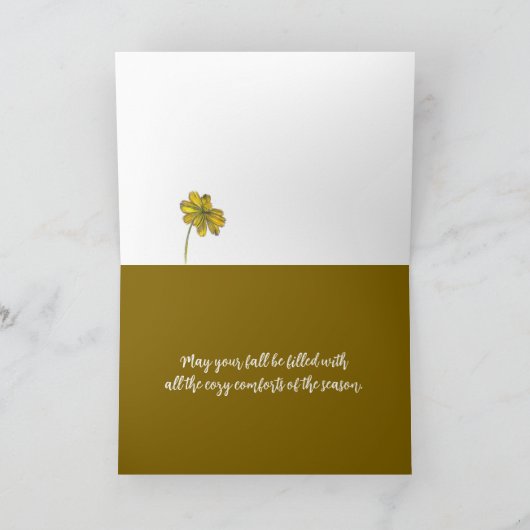 Happy Fall Pumpkin Pie Kaffee Break Karte (Innenseite)