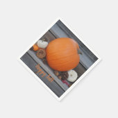 Happy Fall Pumpkin und Pine Cones Paper Napkin Serviette (Ecke)