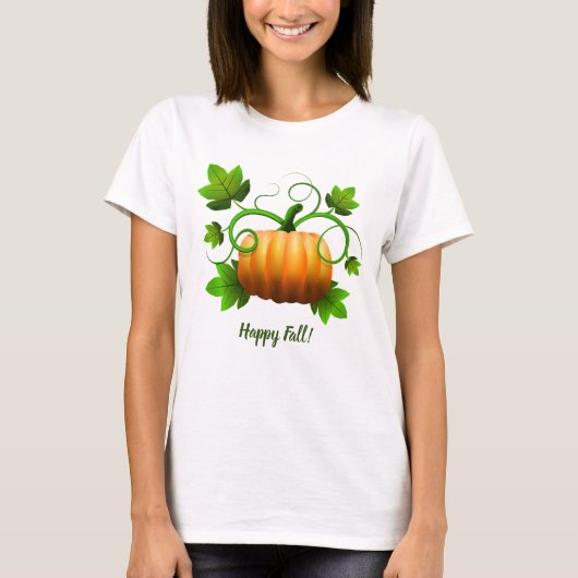 Happy Fall Pumpkin Womens Tshirt (Vorderseite)