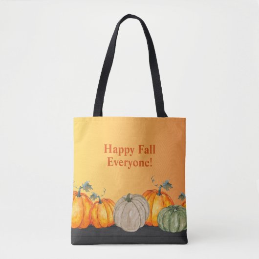 Happy Fall Pumpkins Herbstfarben Tasche (Vorderseite)