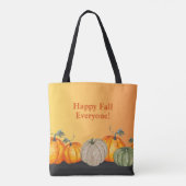 Happy Fall Pumpkins Herbstfarben Tasche (Rückseite)