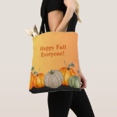 Happy Fall Pumpkins Herbstfarben Tasche (Von Nahem)