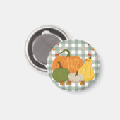 Happy Fall Pumpkins Magnet (Vorderseite/Rückseite)
