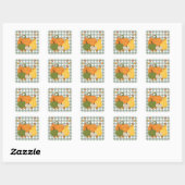 Happy Fall Pumpkins Quadratischer Aufkleber (Blatt)