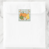Happy Fall Pumpkins Quadratischer Aufkleber (Tasche)