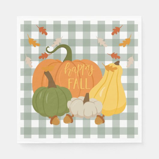 Happy Fall Pumpkins Serviette (Vorderseite)