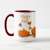 Happy Fall Pumpkins und Blätter Tasse (Links)