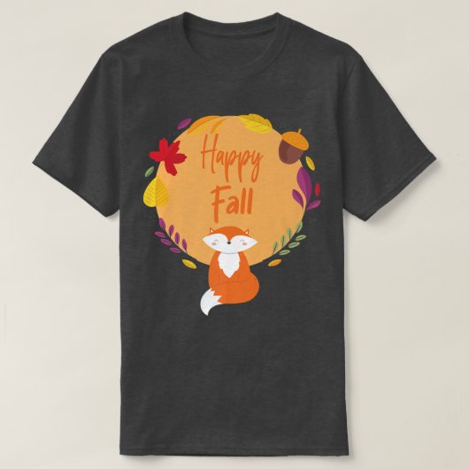 Happy Fall Red Foes Herbstsaison T-Shirt (Design vorne)