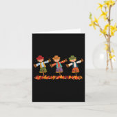 Happy Fall Scarecrows farbenfroher Herbst lässt Ac Karte (Gelbe Blume)