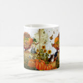 Happy Fall Season Cat Lovers Kaffeezubereitung Tas Kaffeetasse (Mittel)