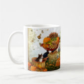 Happy Fall Season Cat Lovers Kaffeezubereitung Tas Kaffeetasse (Links)