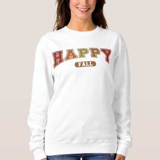 Happy Fall Trendy Herbst Varsity Sweatshirt (Vorderseite)