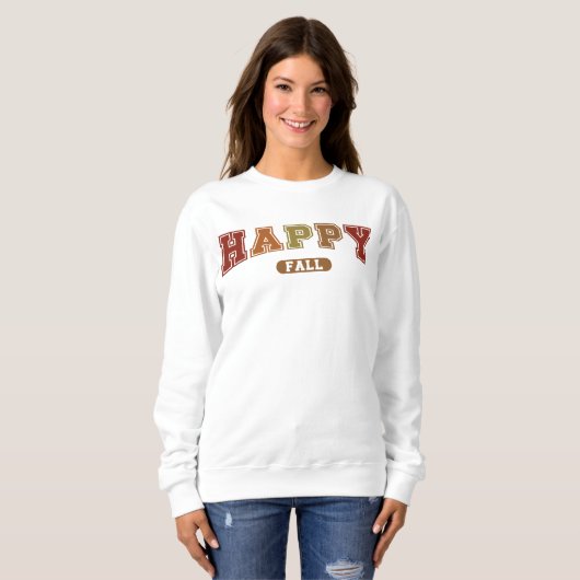 Happy Fall Trendy Herbst Varsity Sweatshirt (Vorne ganz)