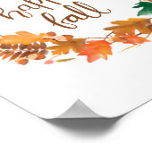 Happy Fall Wall Art Poster (Ecke)