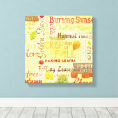 Happy Fall Wrapped Canvas Art Leinwanddruck (Insitu (Holzboden))