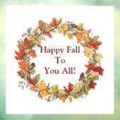 Happy Fall Wreath Window Cloning Fensteraufkleber (Blatt 3)
