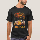 Happy Fall Y all Dachshund Lover Autumn Pumpkin Th T-Shirt (Vorderseite)
