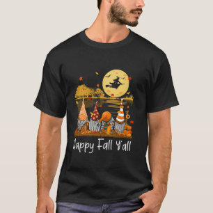 Happy Fall Y all Gnome Friend Pumpkin Der sonnige  T-Shirt