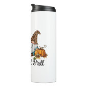 Happy Fall Y all Gnome Leopard Pumpkin Shirt Thermosbecher (Nach rechts gedreht)