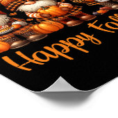 Happy Fall Y all Gnome Pumpkin Autumn Thanksgiving Poster (Ecke)