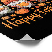 Happy Fall Y all Gnome Pumpkin Autumn Thanksgiving Poster (Ecke)