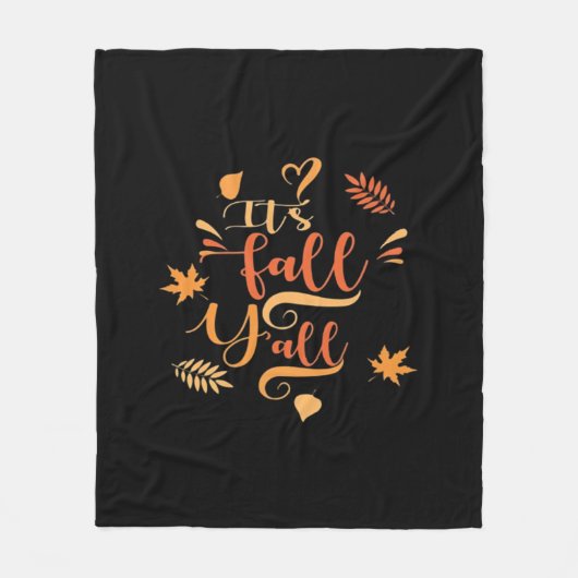 Happy Fall Y’all It's Fall Y’all Retro Classic Fleecedecke (Vorderseite)