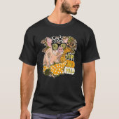 Happy Fall Y all Pig mit Brille Leopard Fall Far T-Shirt (Vorderseite)