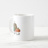 Happy Fall Y’all Pumpkin Leopard Sein Fall Yall Kaffeetasse (Vorderseite Links)