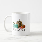 Happy Fall Y’all Pumpkin Leopard Sein Fall Yall Kaffeetasse (Links)