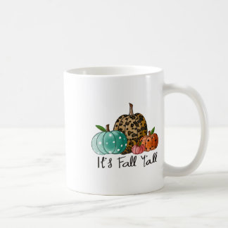 Happy Fall Y’all Pumpkin Leopard Sein Fall Yall Kaffeetasse