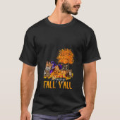 Happy Fall Y alle Katzen Lover Herbst Pumpkin Mapl T-Shirt (Vorderseite)