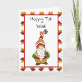 Happy Fall Ya'all, Niedlicher Herbstbeginn Karte (Vorderseite)