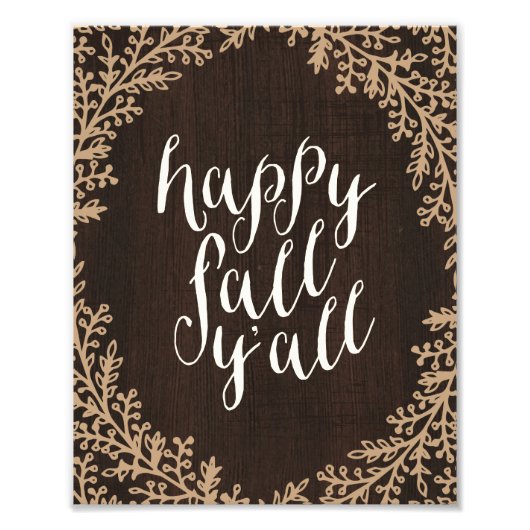 Happy Fall Y'all | Art Print Fotodruck (Vorne)
