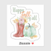 Happy Fall Y'all Aufkleber (Blatt)