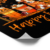 Happy Fall Y'all Autumn Corgi Halloween Pumpkin Sp Poster (Ecke)