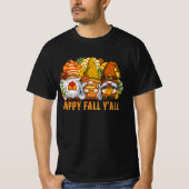 Happy Fall Y'all Autumn Gnomes Pumpkin Spice Fall T-Shirt (Vorderseite)