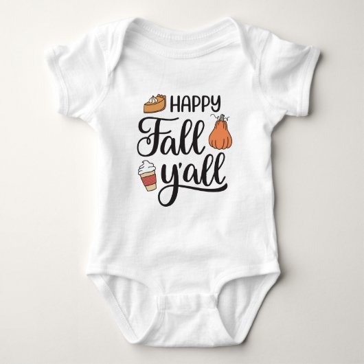 Happy Fall Y'all Baby Strampler (Vorderseite)