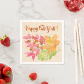 Happy Fall Y'all Blätter und Berries Paper Napkin Serviette (Beispiel)