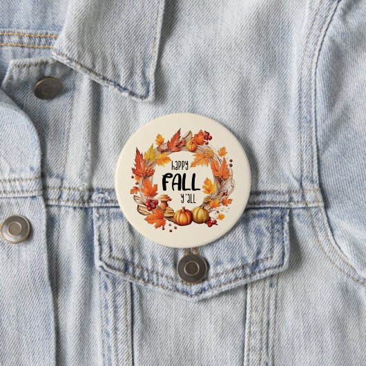 Happy Fall Y'all Button (Beispiel)
