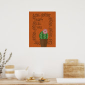 Happy Fall Y'All Cactus Design Poster (Küche)