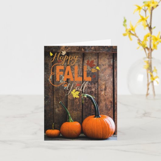 Happy Fall Y'all Card Karte (Gelbe Blume)