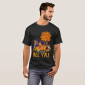 Happy Fall Y'all Cats Lover Autumn Pumpkin Maple H T-Shirt (Vorne ganz)
