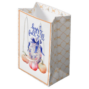 Happy Fall Y'all Chinoiserie Ginger Jar Pumpkins Mittlere Geschenktüte
