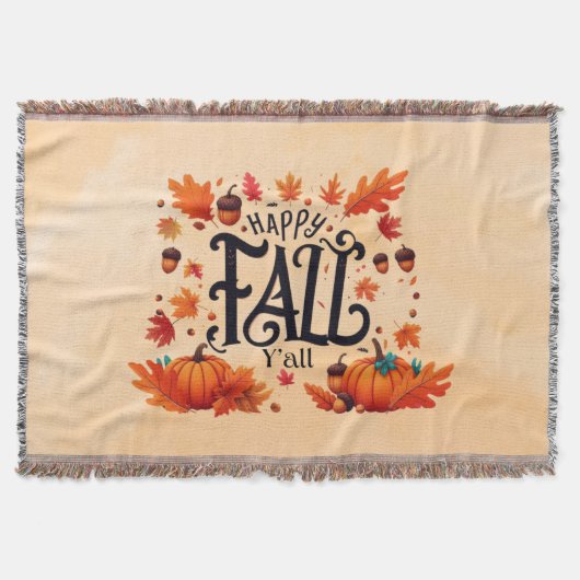 Happy Fall Y'all classic Decke (Vorderseite)