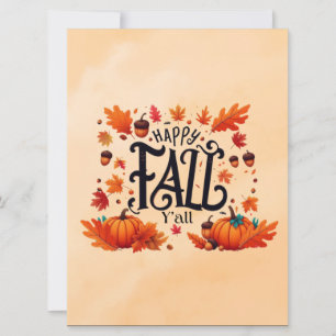 Happy Fall Y'all classic Feiertagskarte