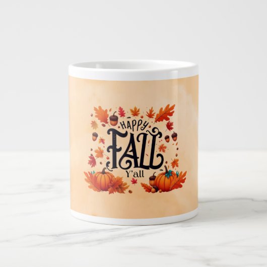 Happy Fall Y'all classic Jumbo-Tasse (Vorderseite)