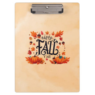 Happy Fall Y'all classic Klemmbrett