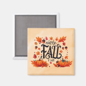 Happy Fall Y'all classic Magnet (Vorderseite/Rückseite)