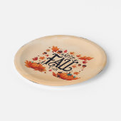 Happy Fall Y'all classic Pappteller (Schrägansicht)