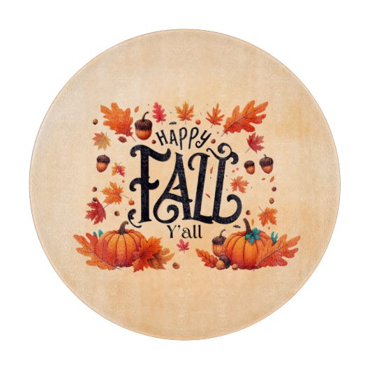 Happy Fall Y'all classic Schneidebrett (Vorderseite)